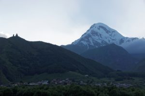 Kazbegi mountain in the High Caucasus